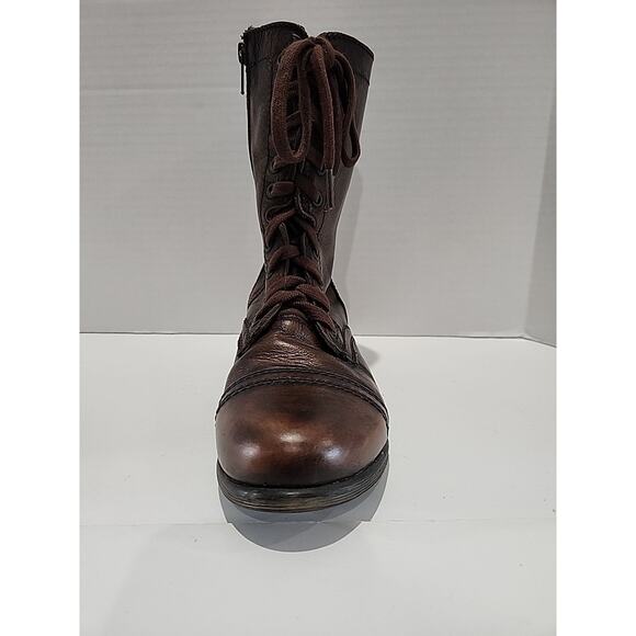 Steve Madden Leather Women's Size 8 Troopa Brown Combat Boots - Picture 10 of 16